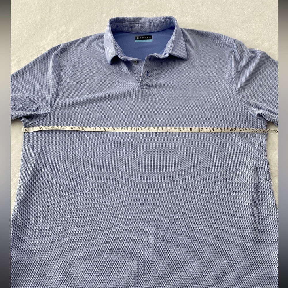PGA tour blue and white golf polo shirt - Picture 5 of 10